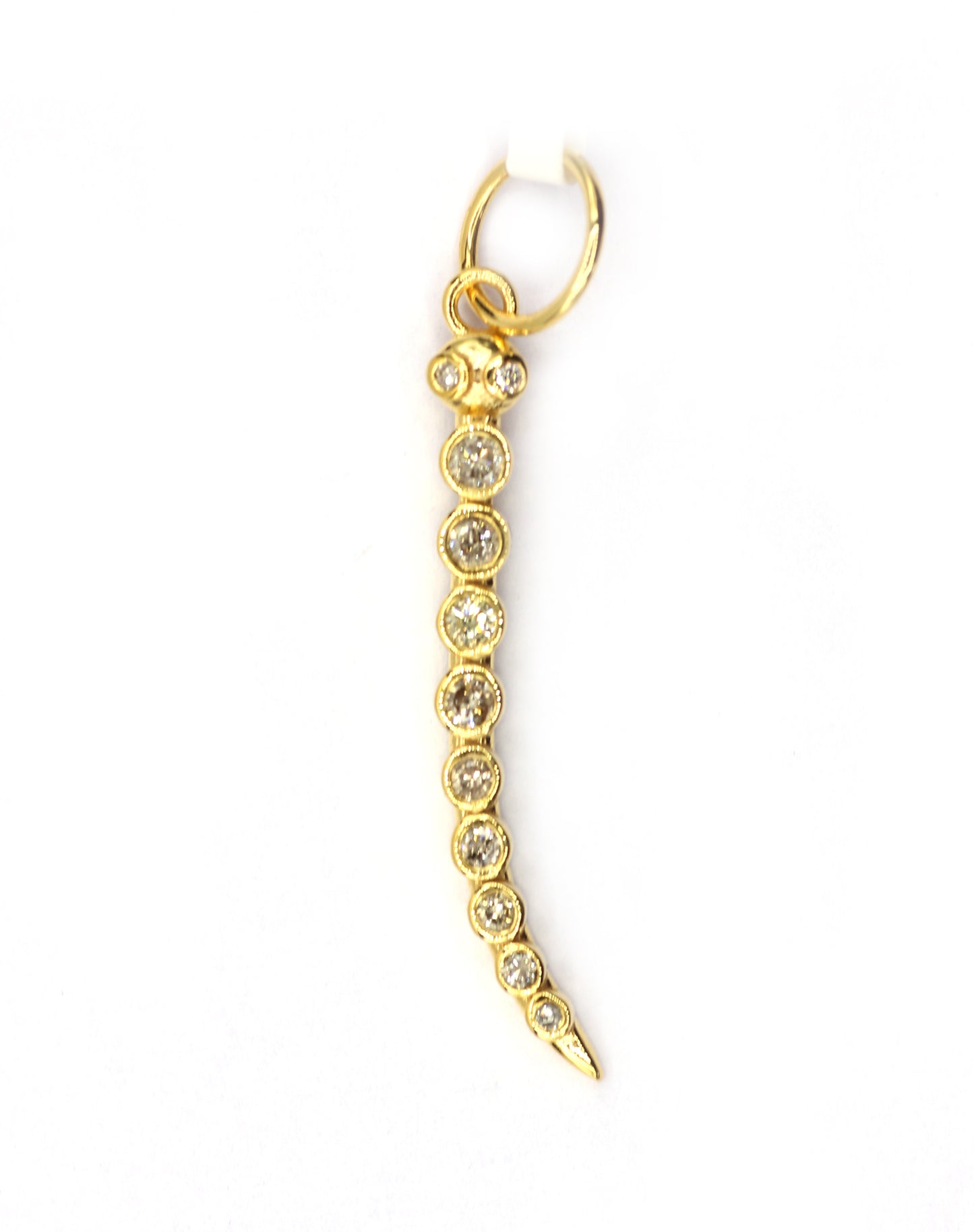 14k Solid Gold Diamond Pendants.