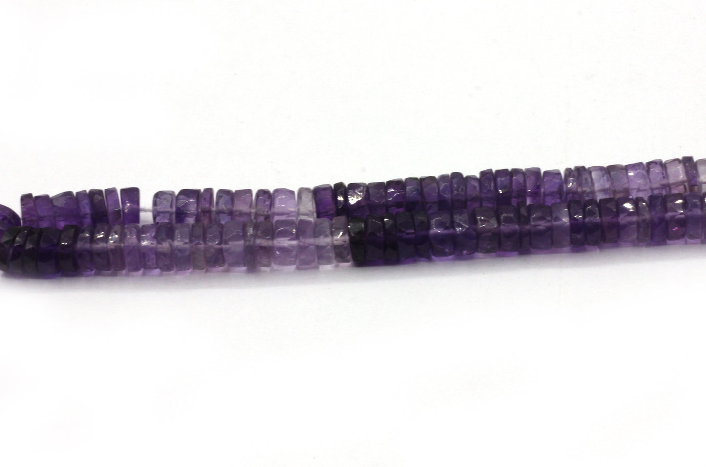 Amethyst Faceted Heshi, Faceted Donut, Faceted Tyre