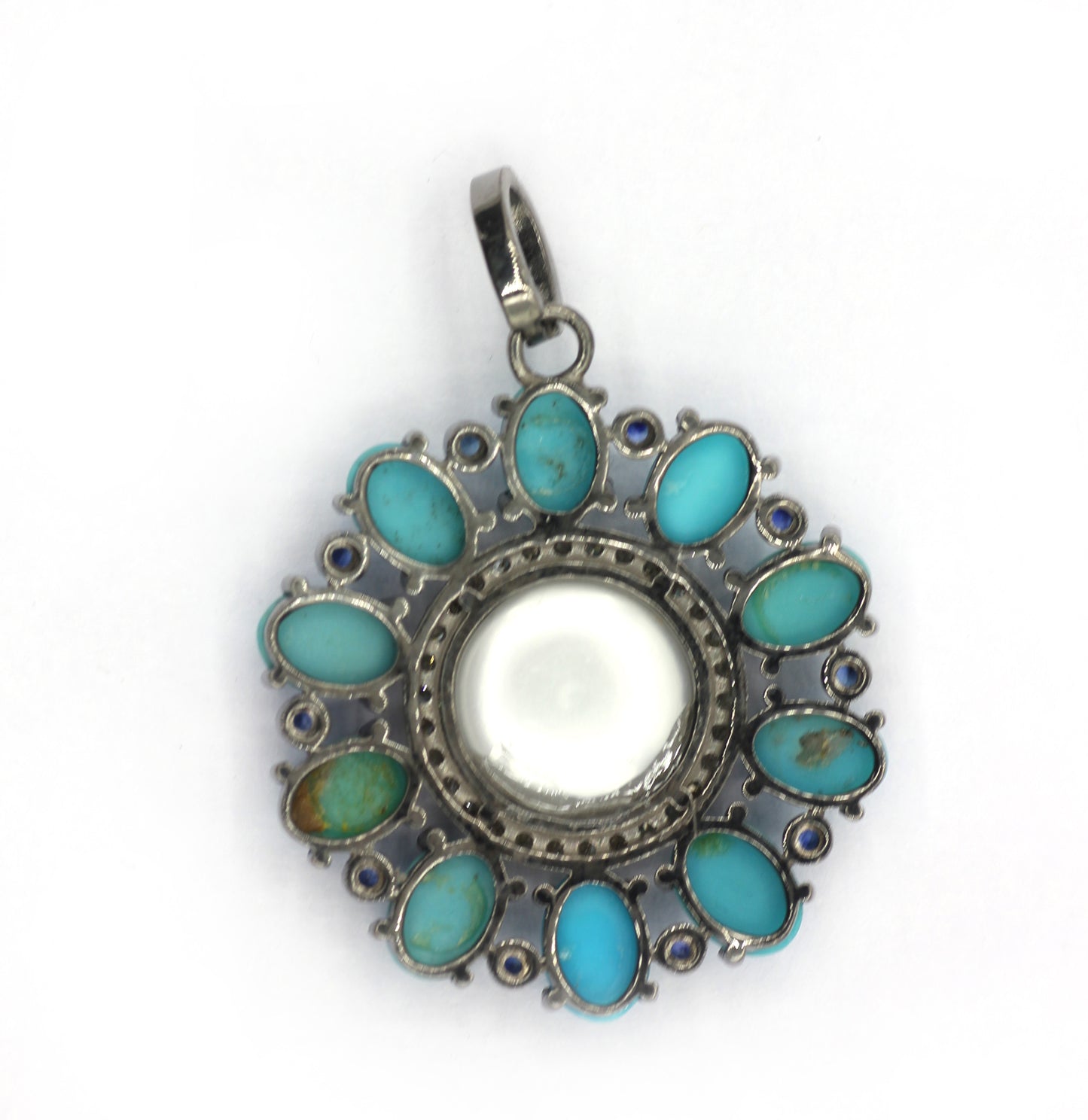 Round Pave Diamond Pendant