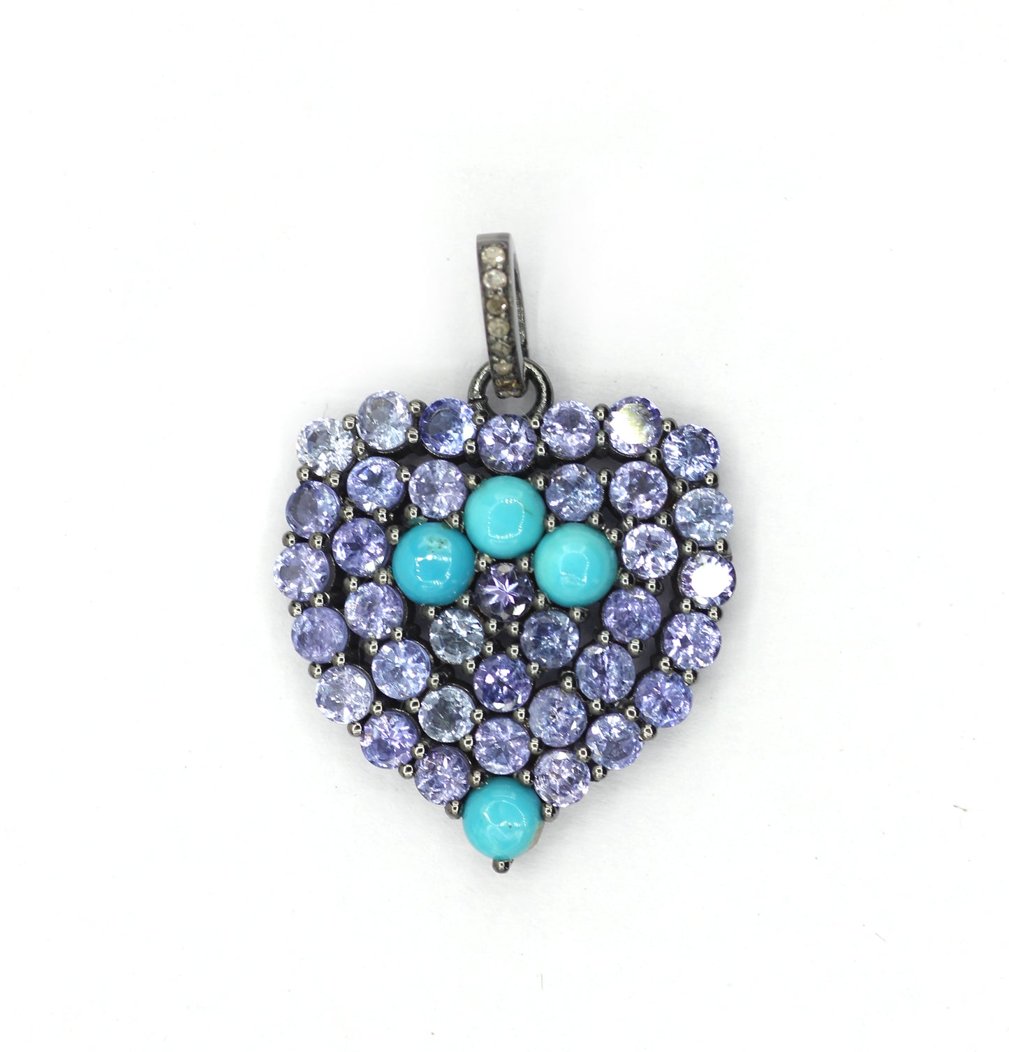 Heart Pave Diamond Pendant