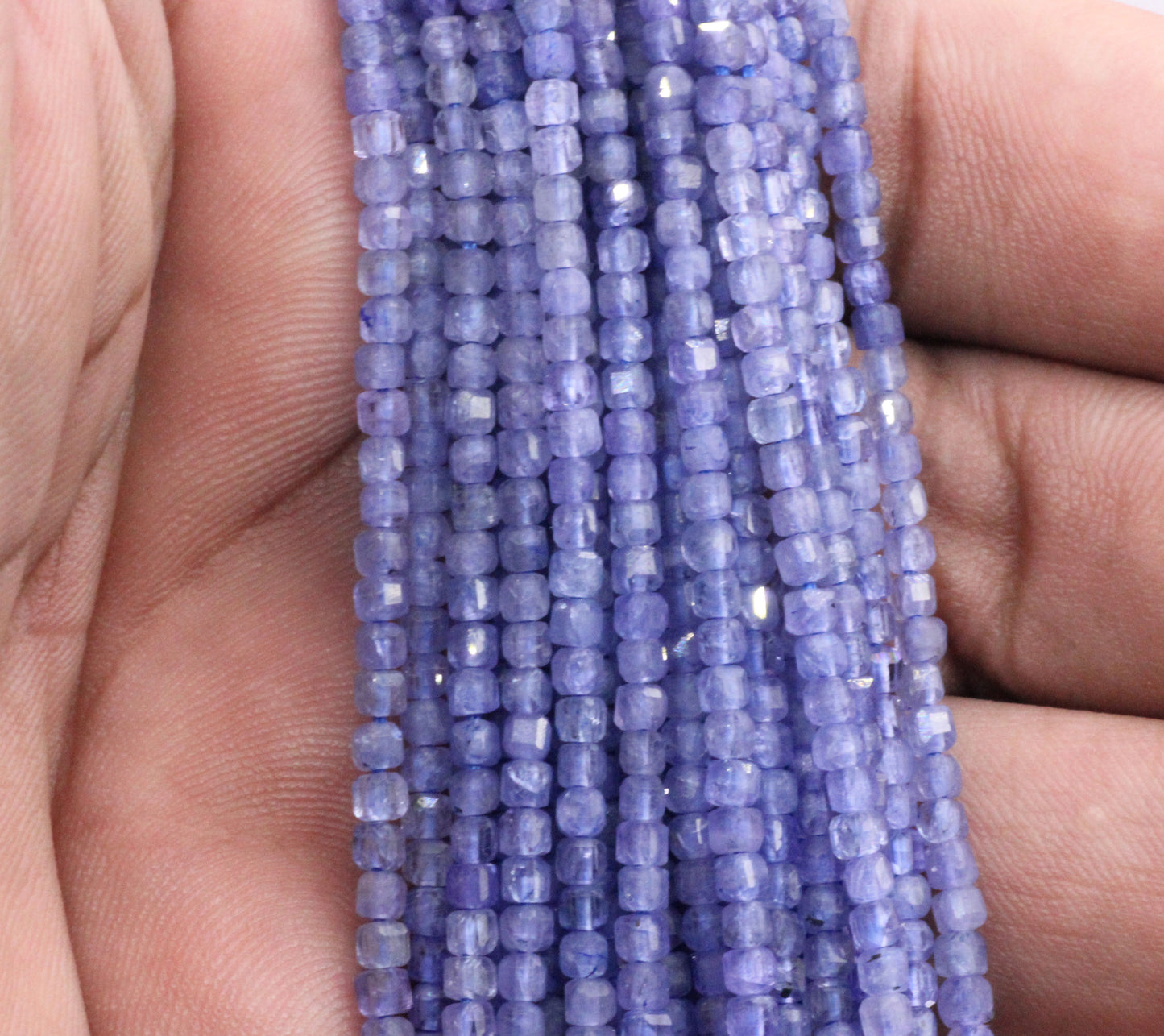Tanzanite Faceted Box Beads.
