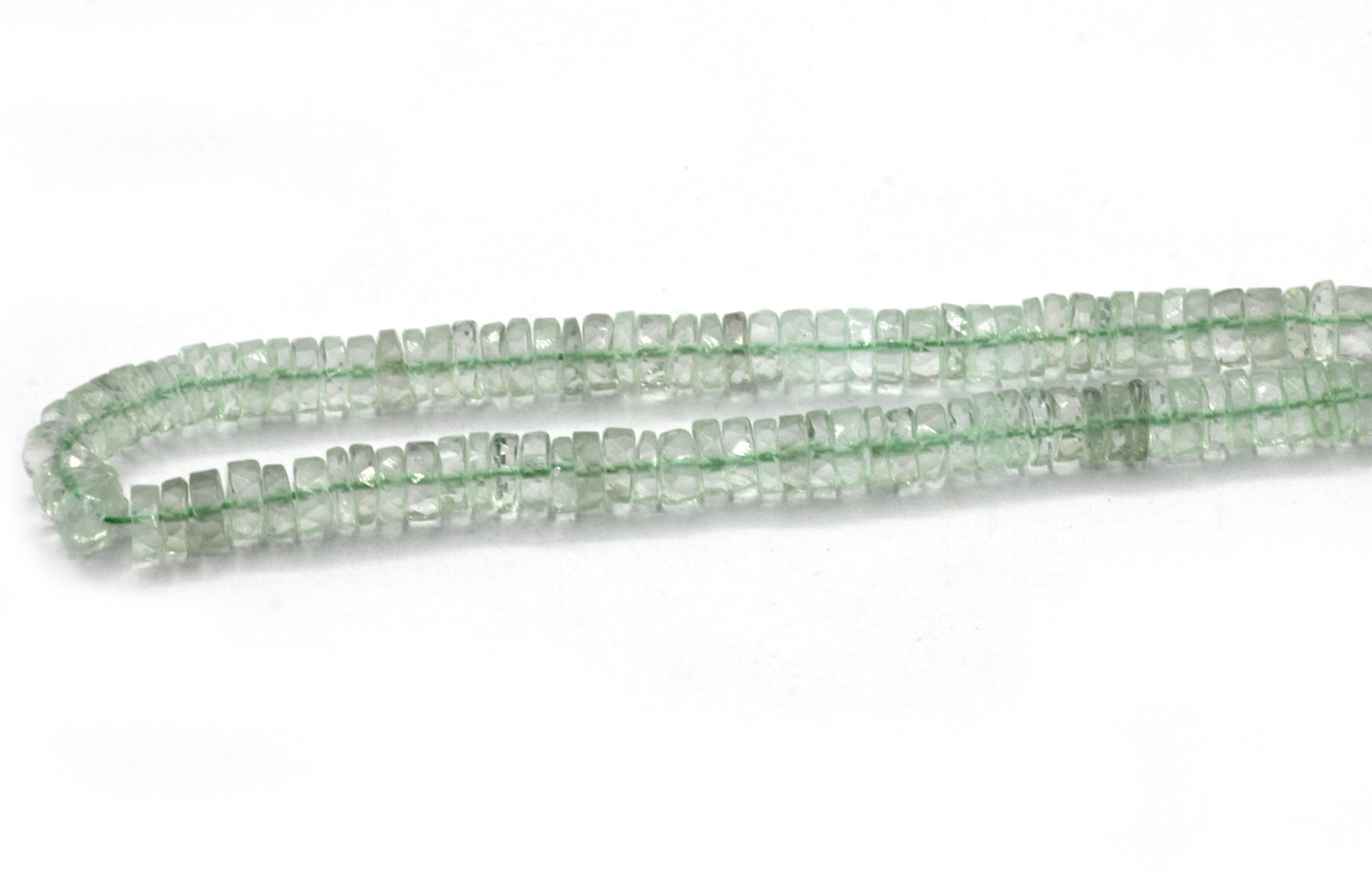Green Amethyst Faceted Heshi, Faceted Donut, Faceted Tyre