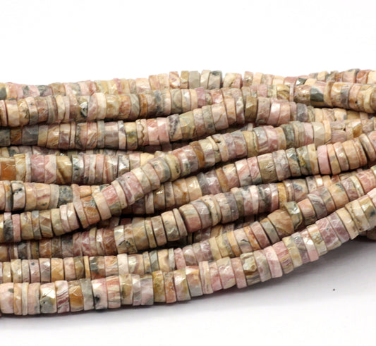 Opal Faceted Heshi, Faceted Donut, Faceted Tyre