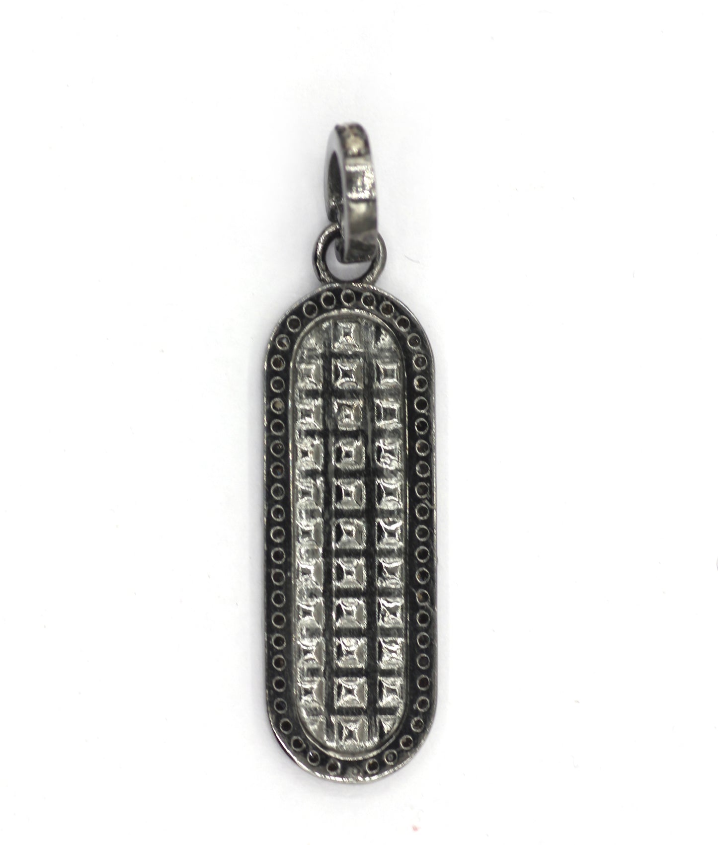 Rectangle Pave Diamond Pendant