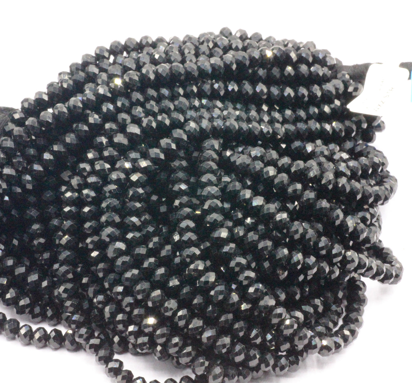 Black Spinel Faceted Beads.