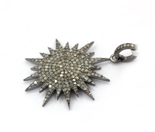 Star Pave Diamond Pendant