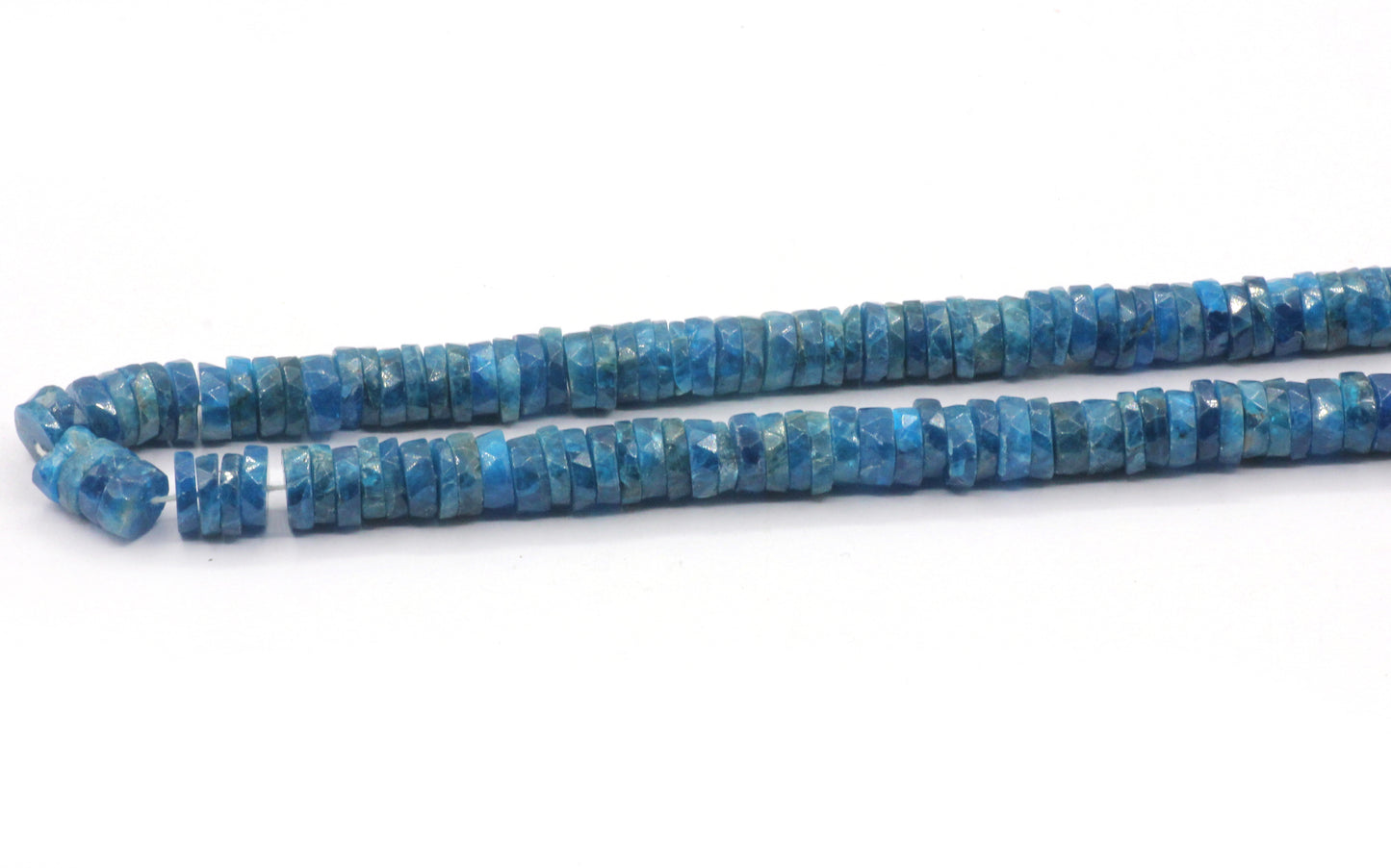Apatite Faceted Heshi, Faceted Donut, Faceted Tyre
