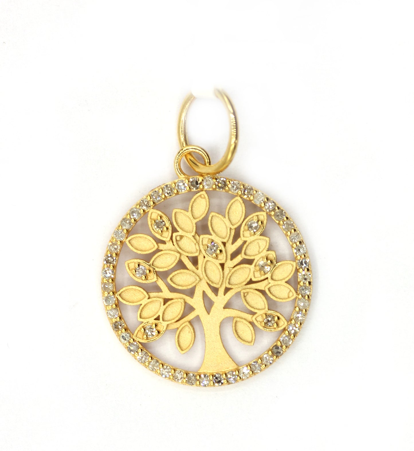 Tree of Life 14k Solid Gold Diamond Pendants.