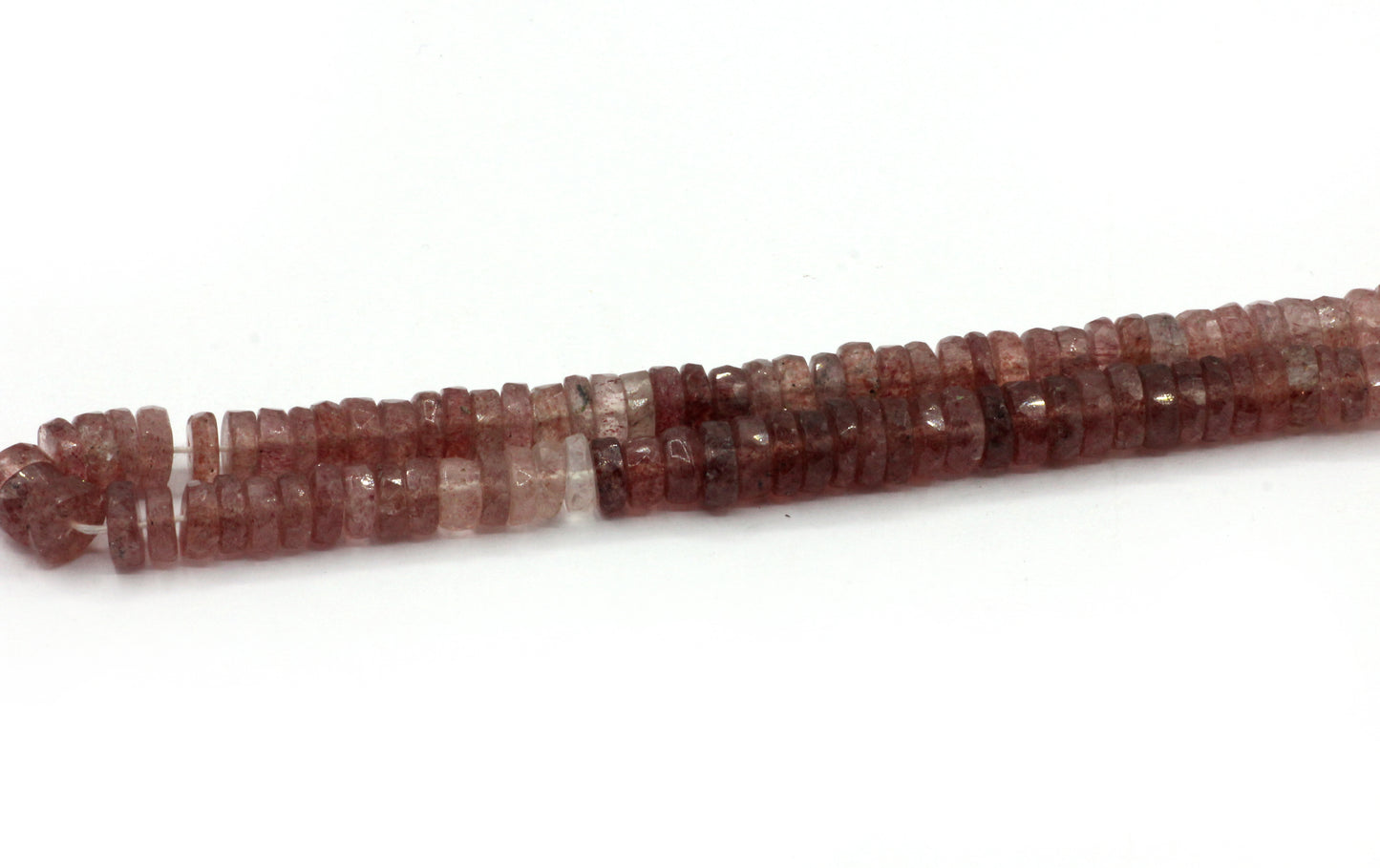 Strawberry quartz Faceted Heshi, Faceted Donut, Faceted Tyre