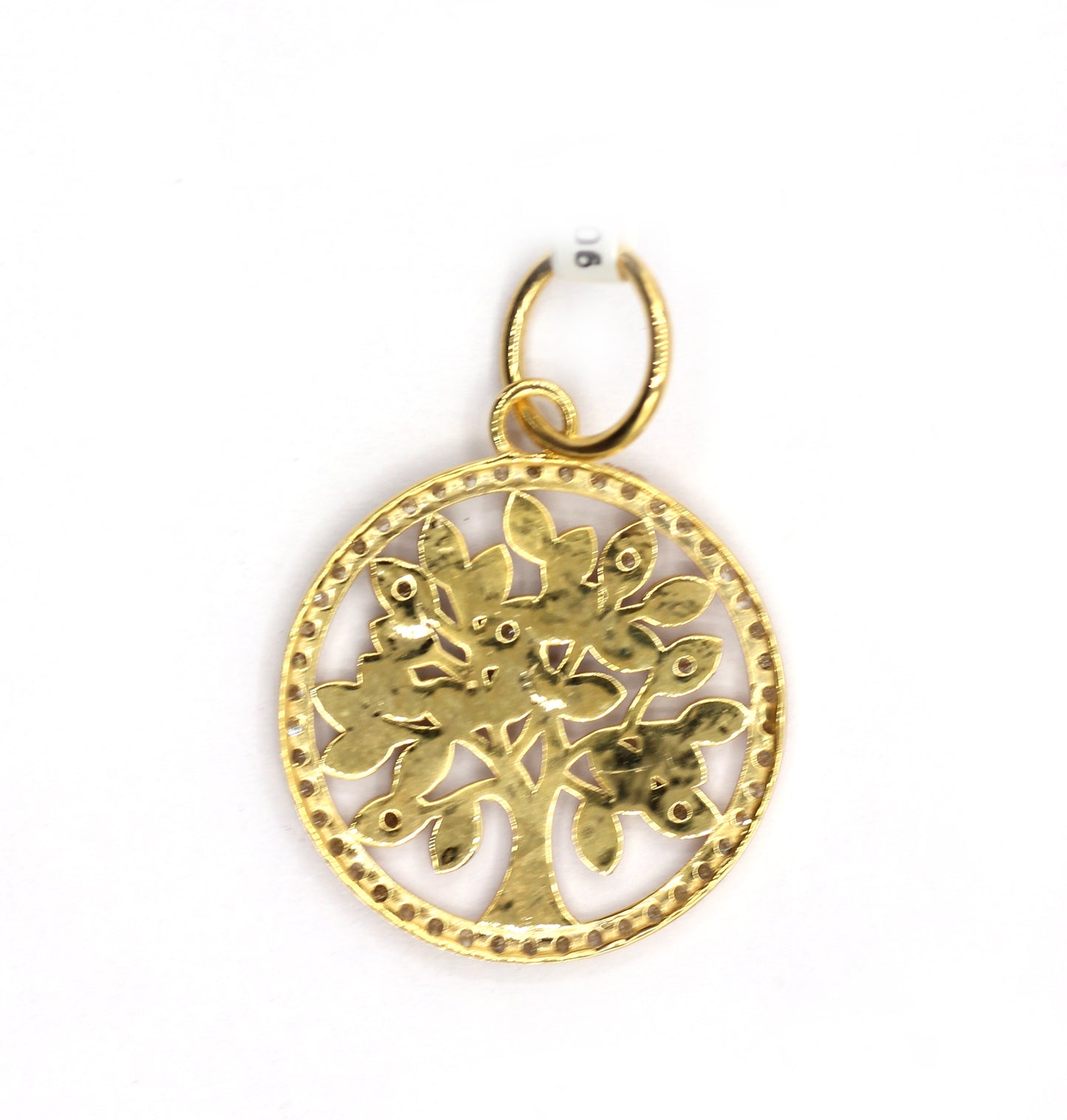 Tree of Life 14k Solid Gold Diamond Pendants.