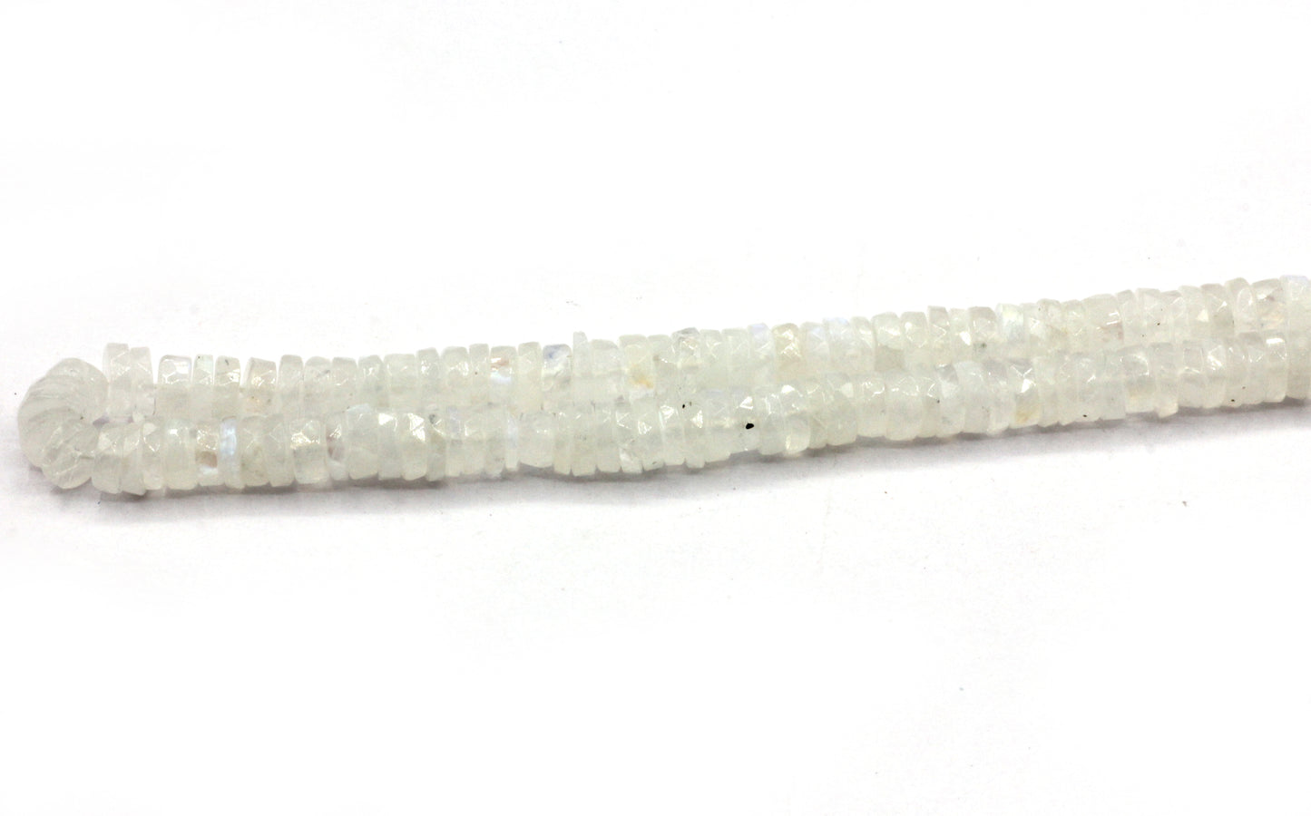 Rainbow Moonstone Faceted Heshi, Faceted Donut, Faceted Tyre