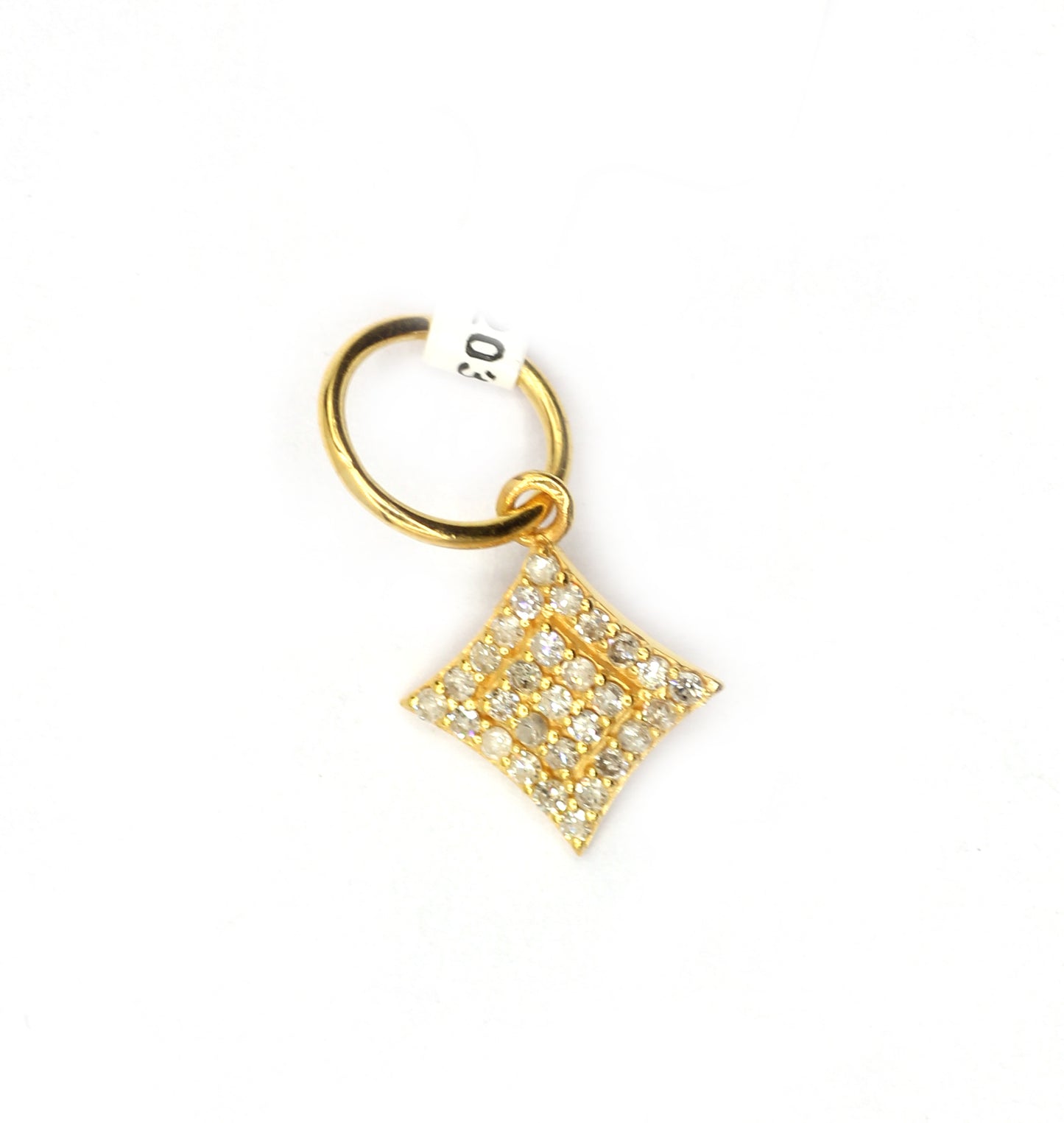 14k Solid Gold Diamond Pendants.