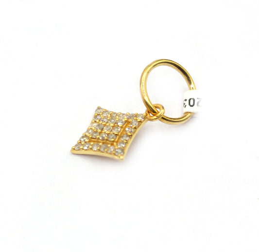 14k Solid Gold Diamond Pendants.