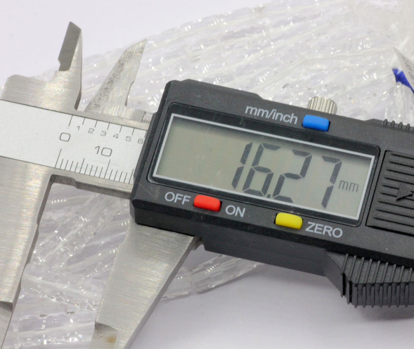 Crystal Quartzs Faceted Tube Beads