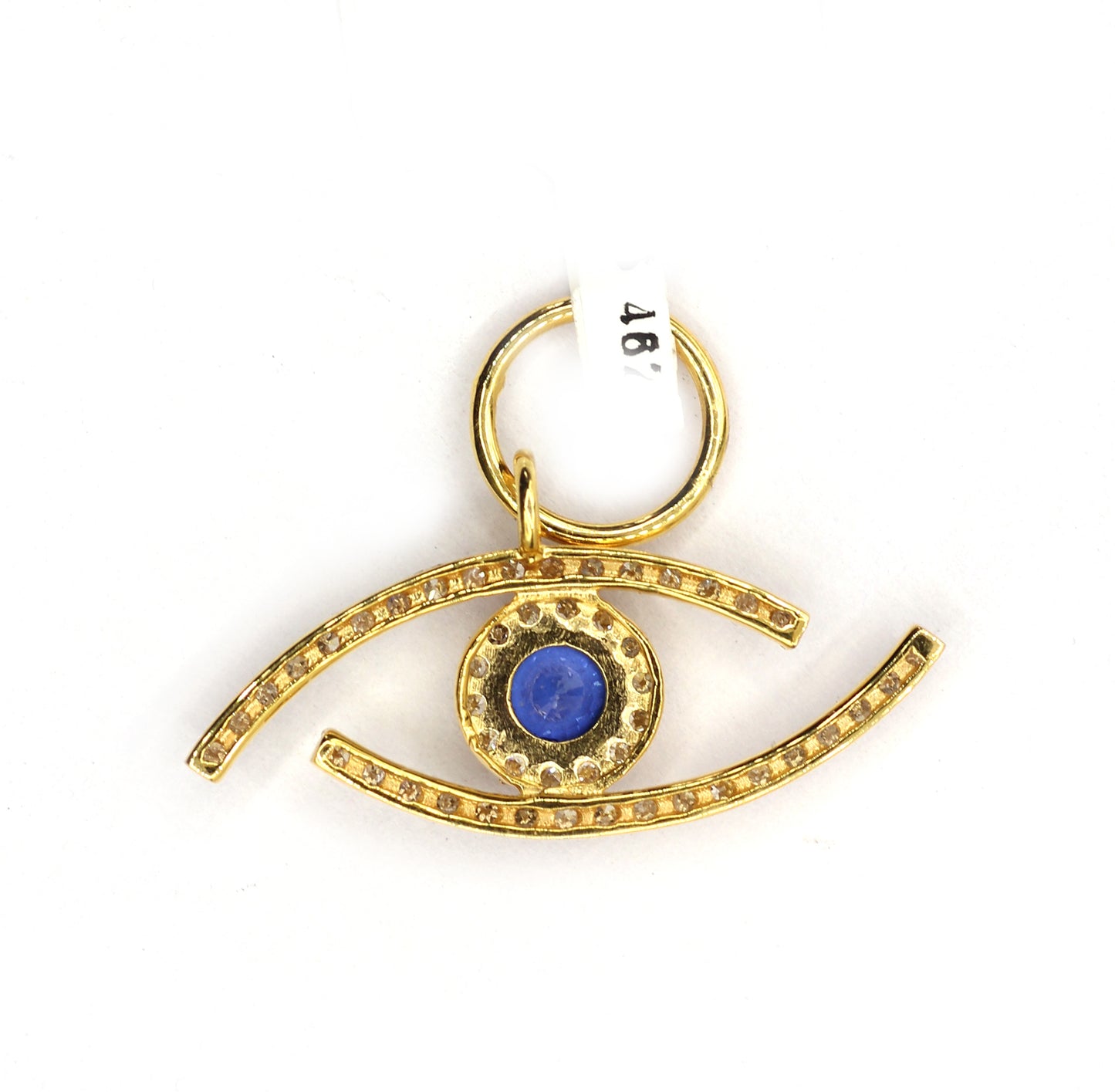 Evil Eye 14k Solid Gold Diamond Pendants.
