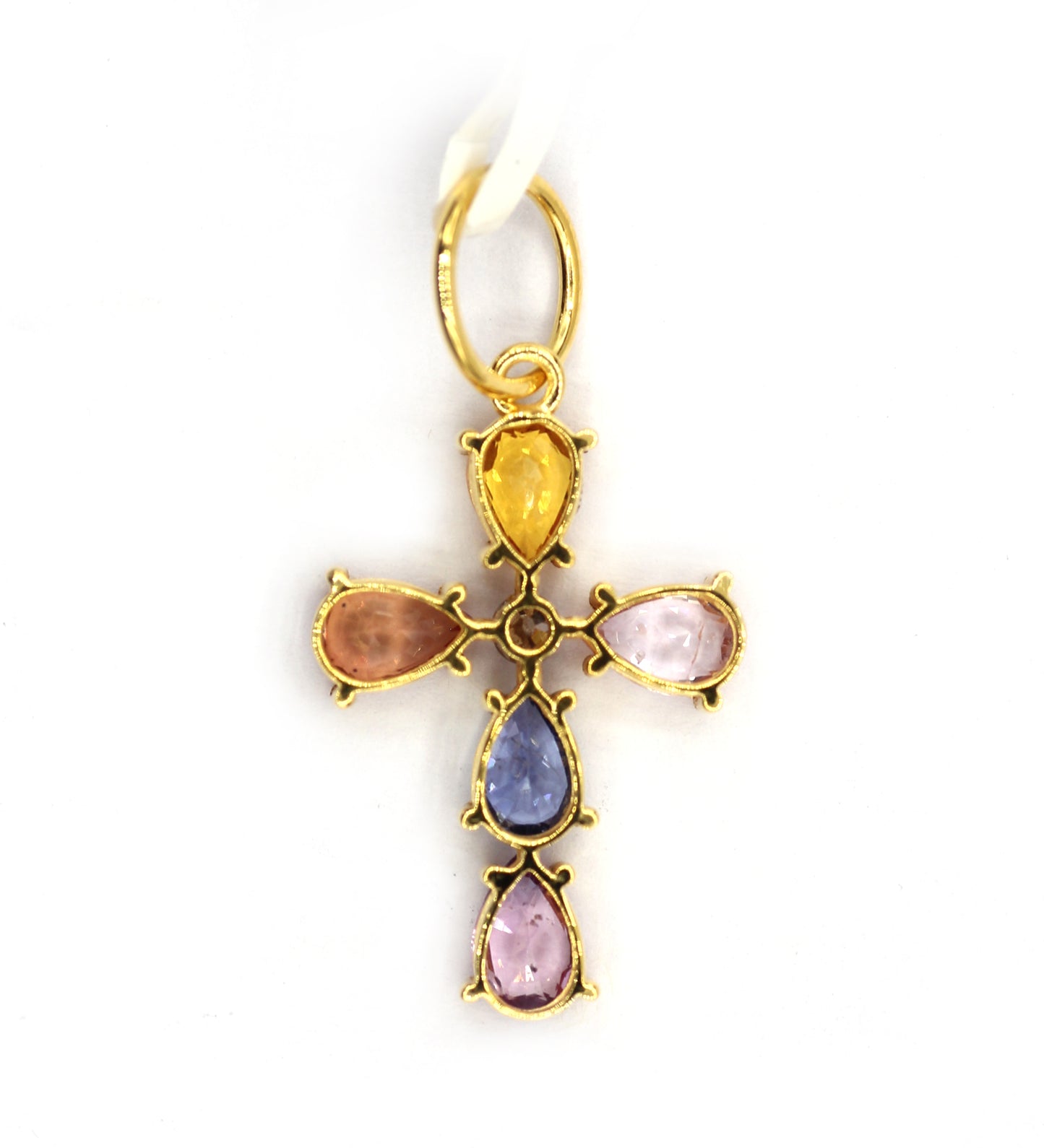 Cross 14k Solid Gold Diamond Pendants.