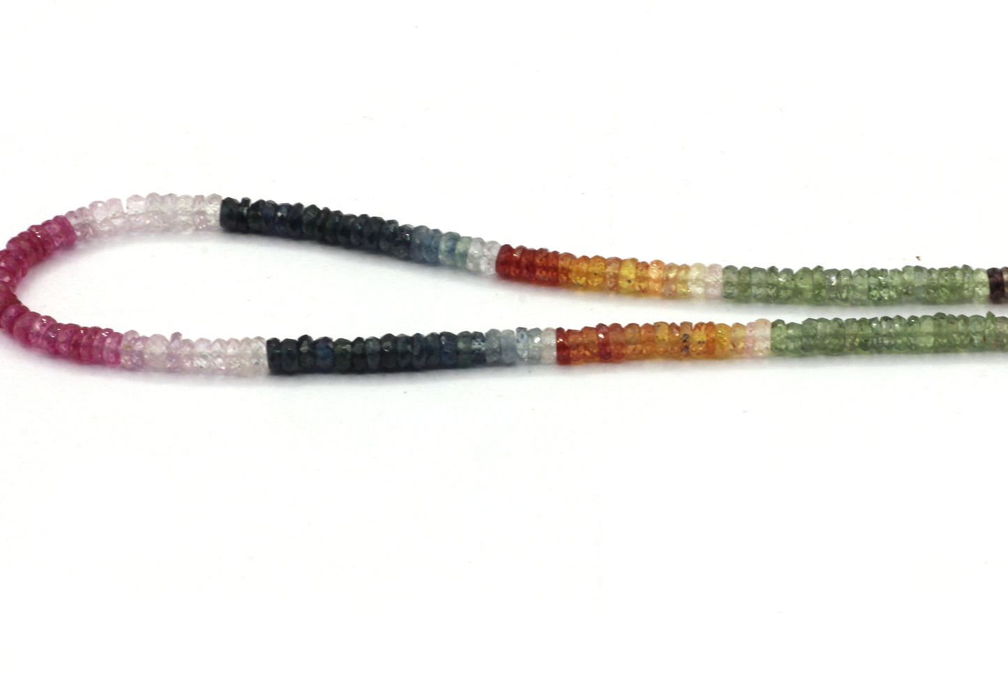 Multi Sapphire Faceted Heshi, Faceted Donut, Faceted Tyre