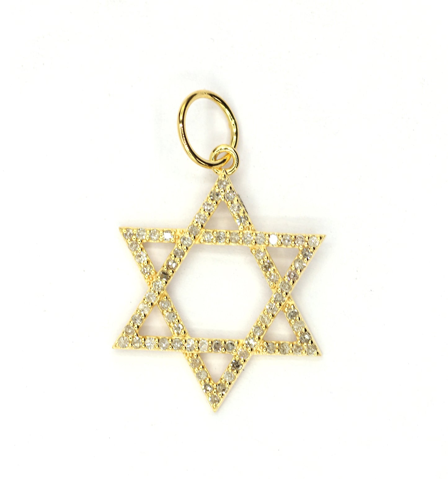 Star 14k Solid Gold Diamond Pendants.