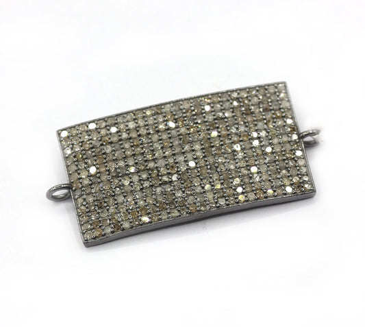 Rectangle Pave Diamond Pendant