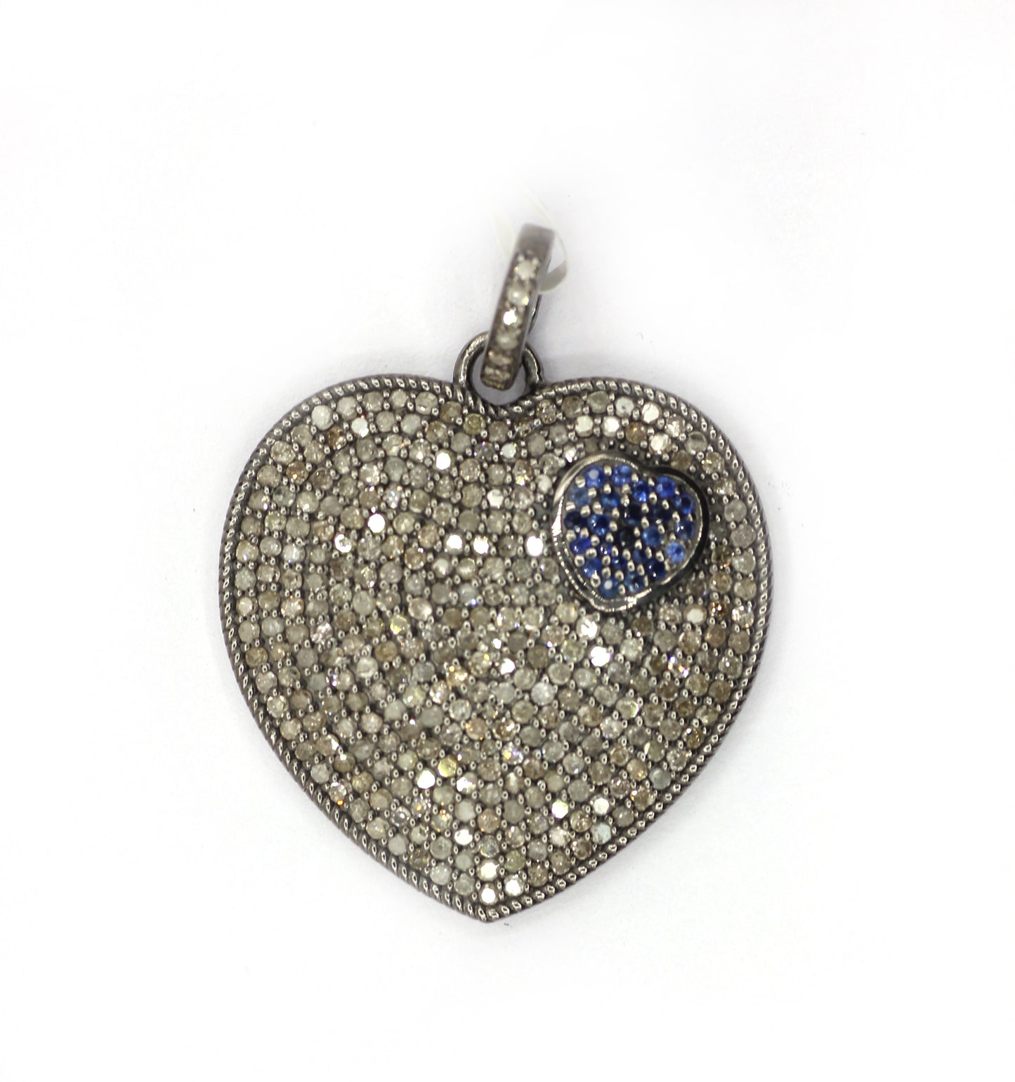 Heart Pave Diamond Pendant