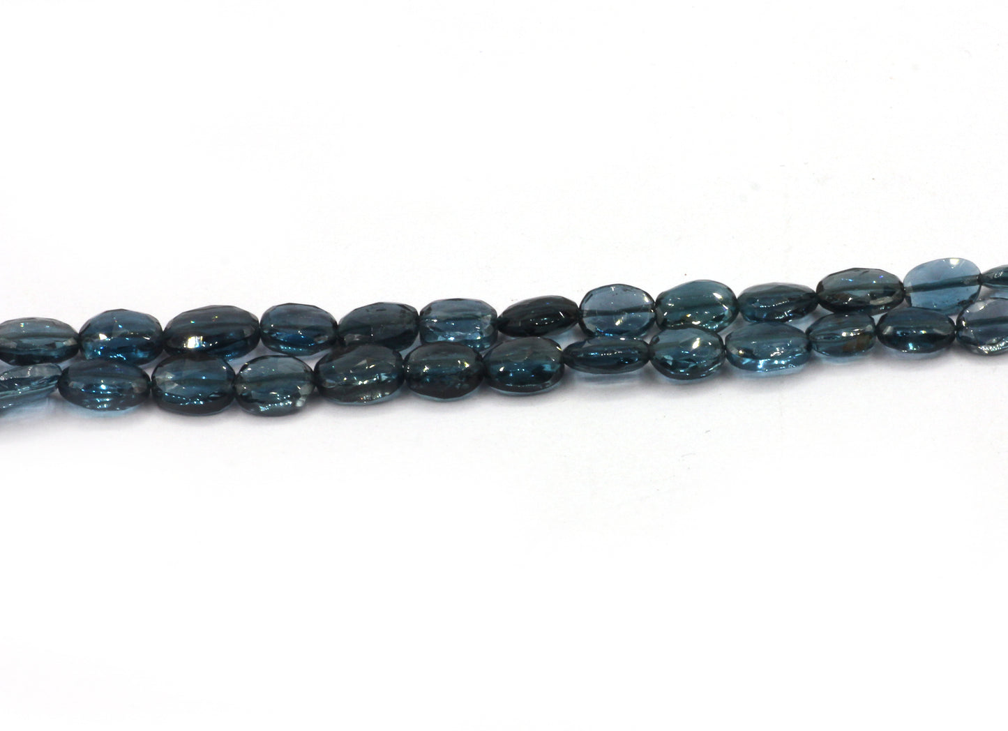 London Blue Topaz Faceted Oval Bead