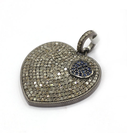 Heart Pave Diamond Pendant