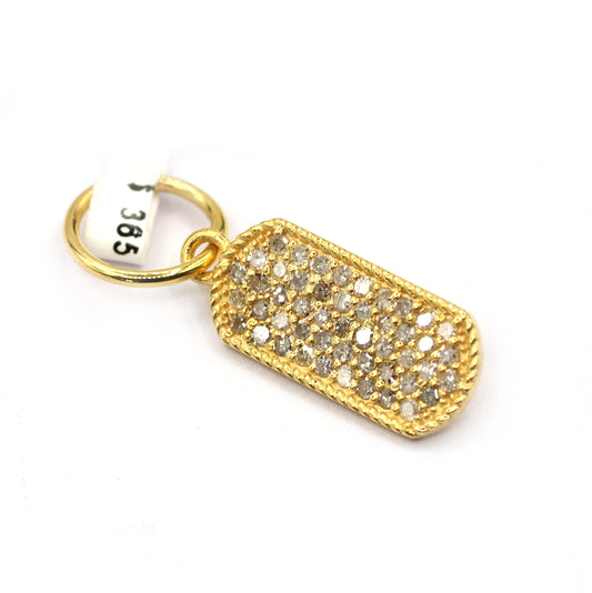 Capsule 14k Solid Gold Diamond Pendants.