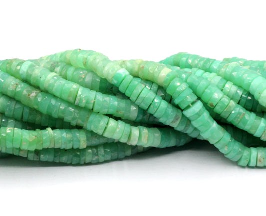 Chrysoprase Faceted Heshi, Faceted Donut, Faceted Tyre