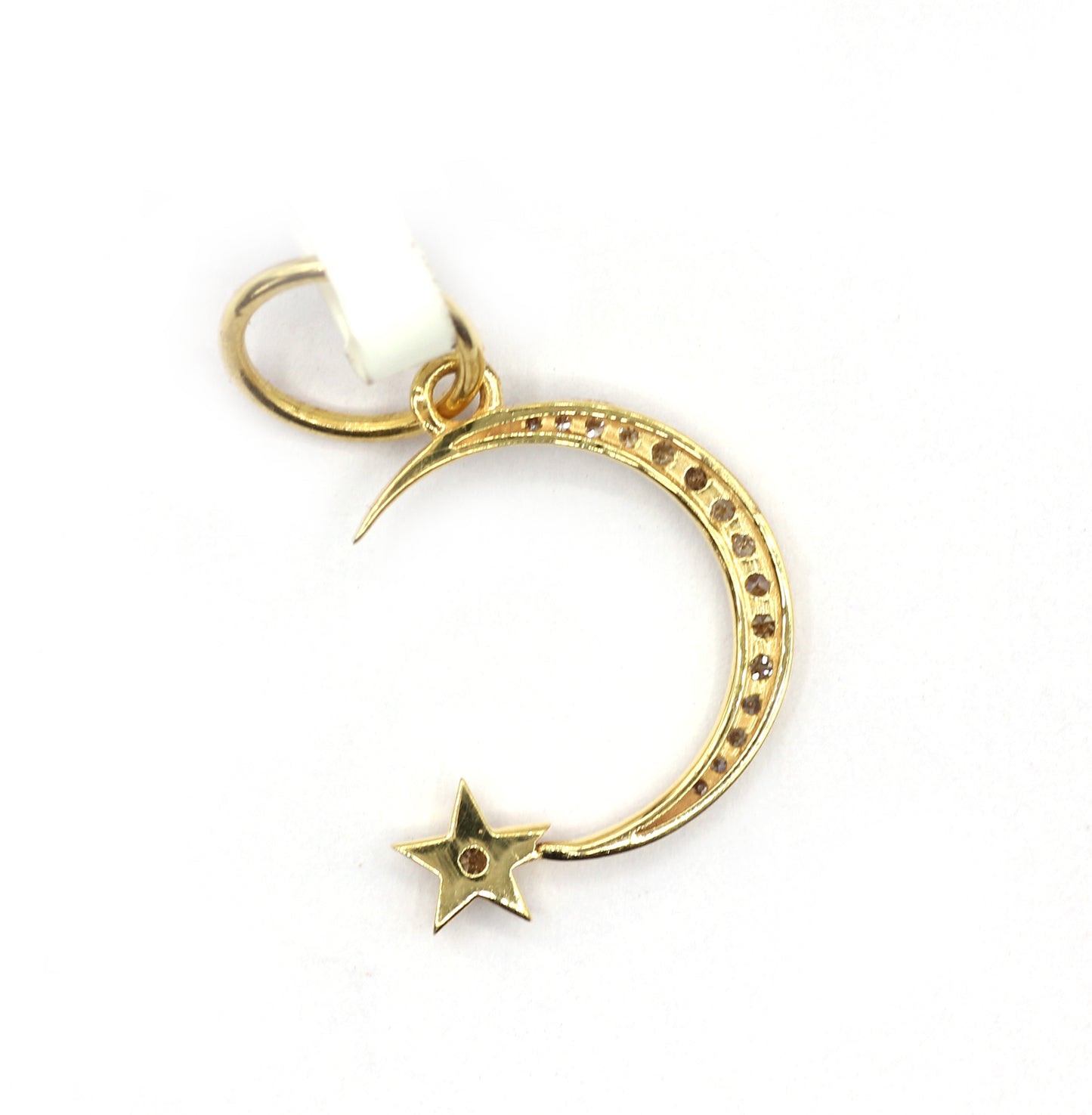 Moon 14k Solid Gold Diamond Pendants.