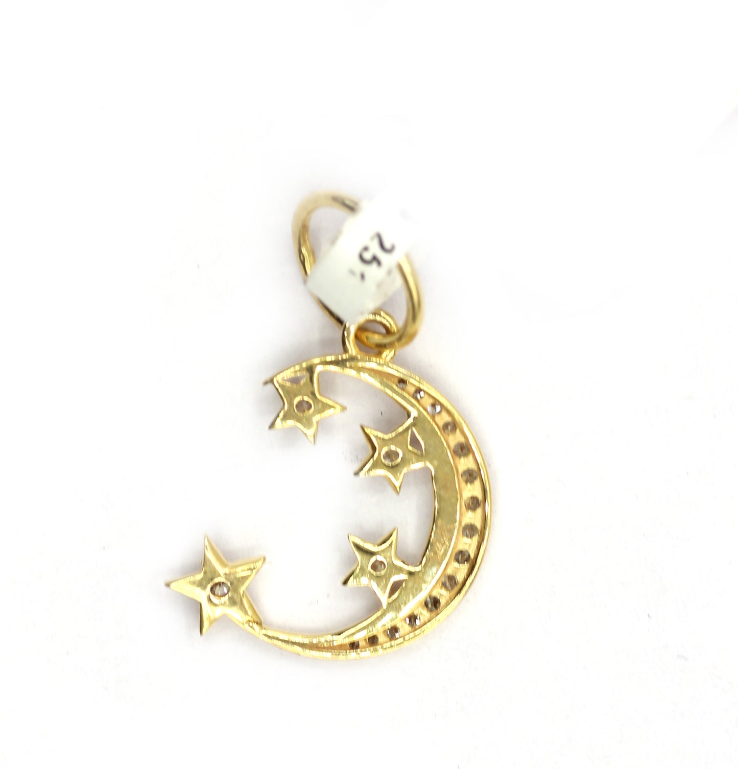 Moon 14k Solid Gold Diamond Pendants.