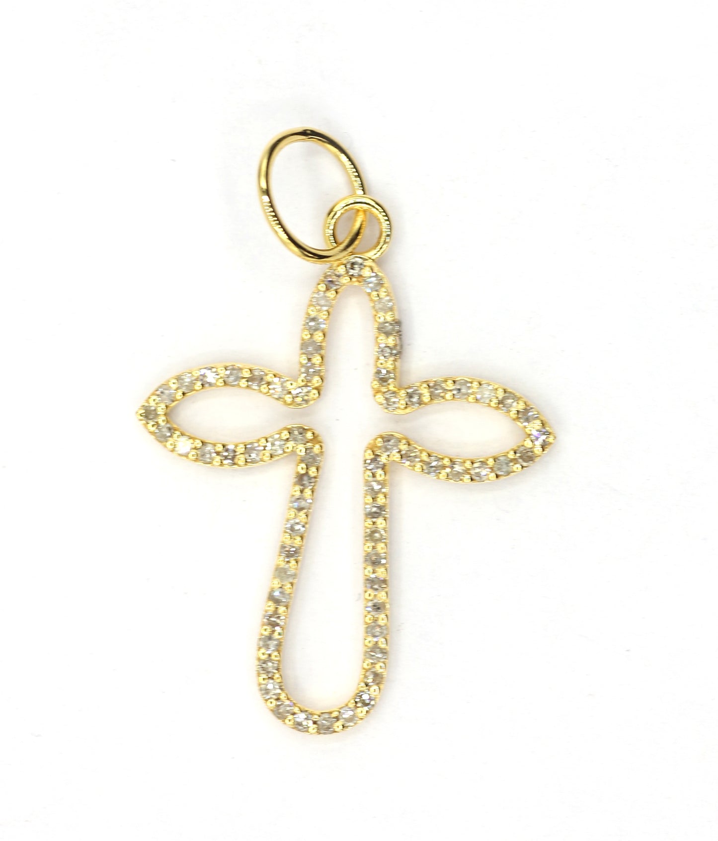 Cross 14k Solid Gold Diamond Pendants.