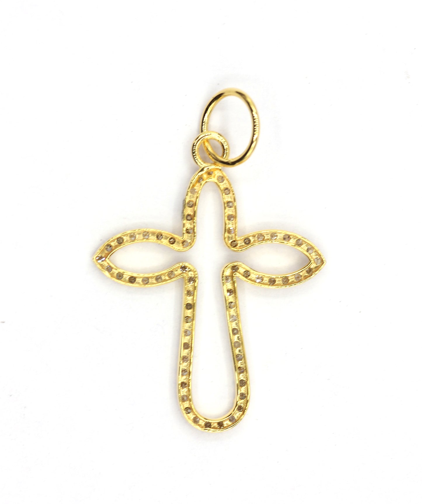 Cross 14k Solid Gold Diamond Pendants.