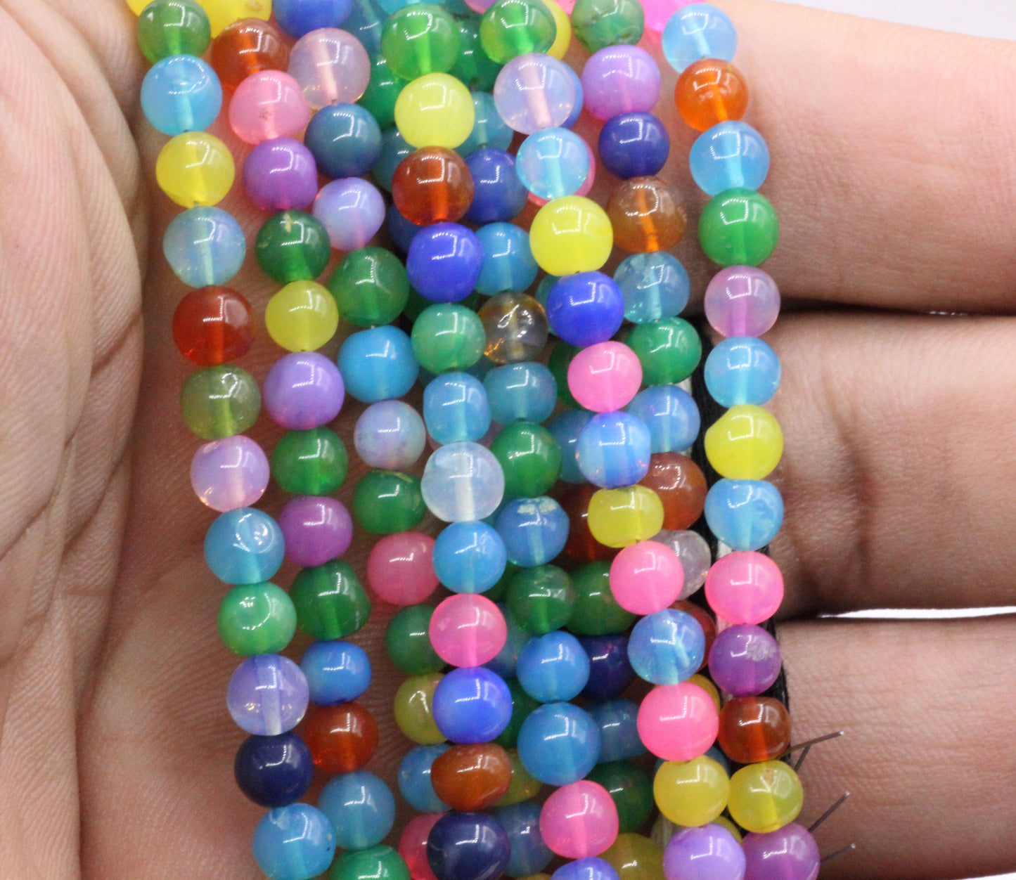 Disco Opal Beads Smooth, Dyed Color