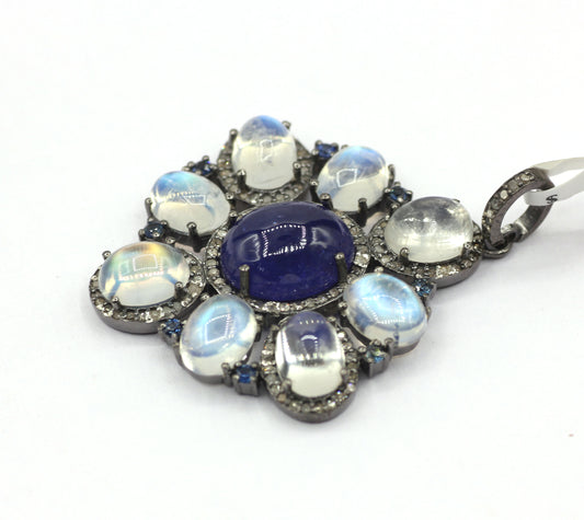 Silver Pave Diamond Pendant