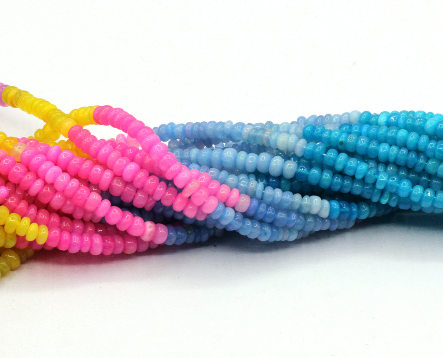Multi Opal Beads Smooth, Dyed Color