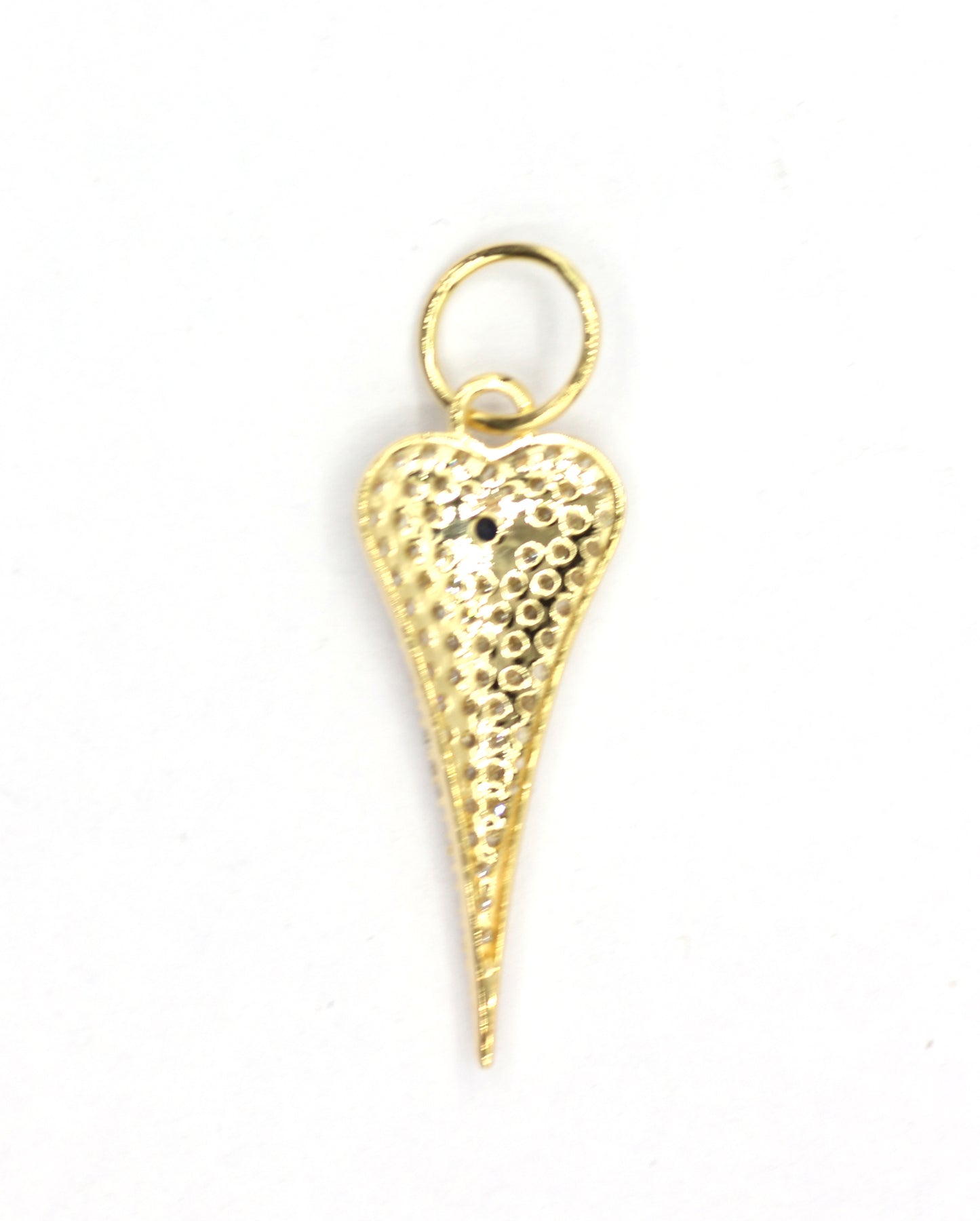 Heart 14k Solid Gold Diamond Pendants.