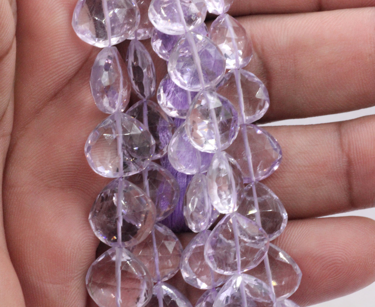 Pink Amethyst Faceted Beads