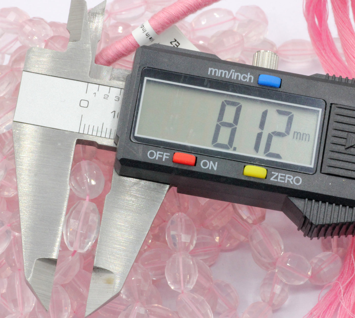 Rose Quartz Faceted Beads,