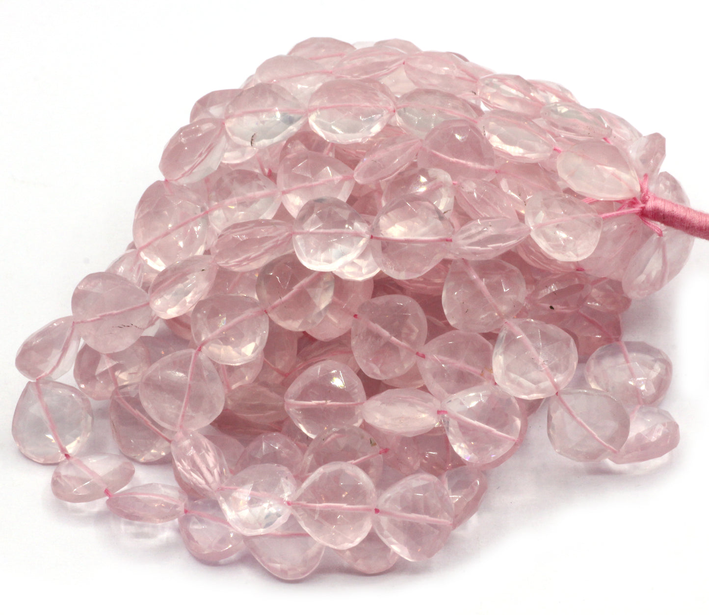 Rose Quartz Faceted Beads,