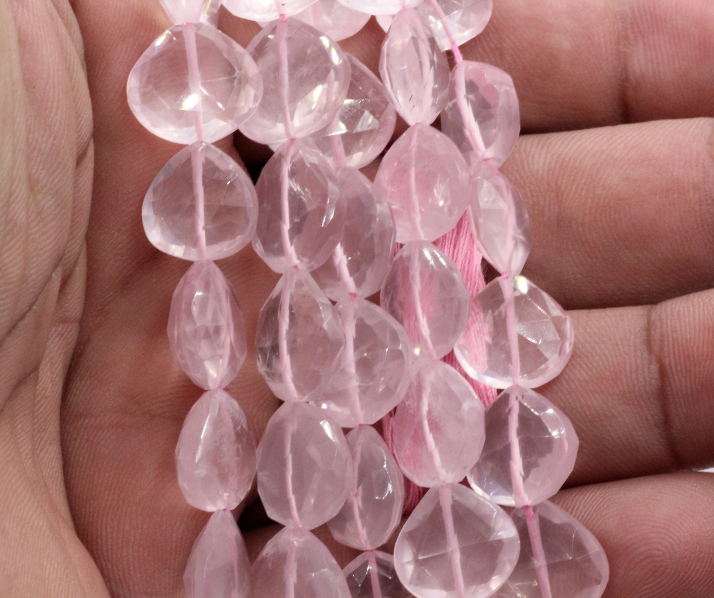 Rose Quartz Faceted Beads,