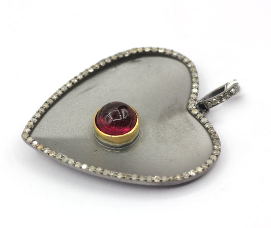 Heart Pave Diamond Pendant