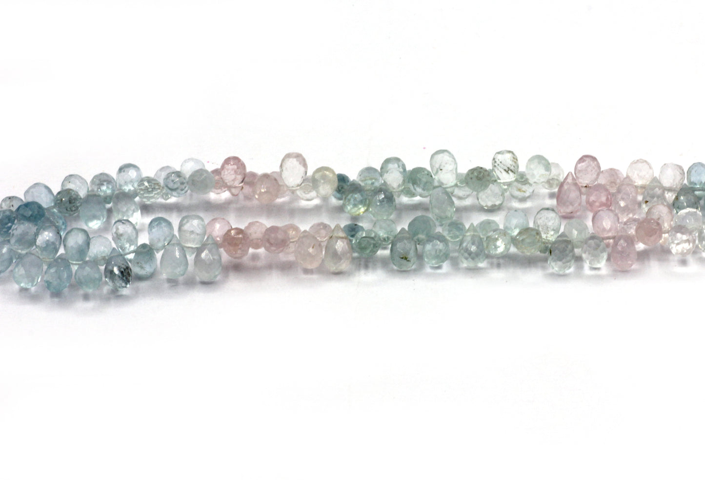 Aquamarine Faceted Drop Beads,