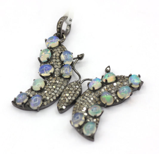 Butterfly Pave Diamond Pendant