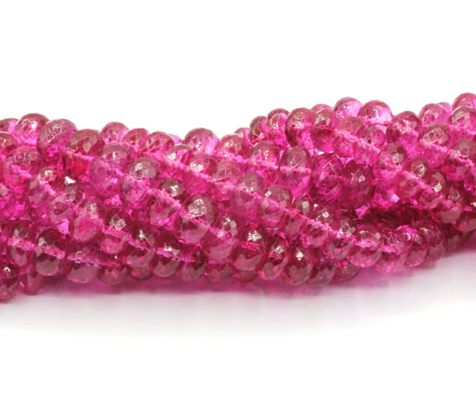 Topaz, Pink Topaz Faceted Beads, Size 9 mm, Natural Topaz Gemstone Beads, Dyed Coated Color ( Color Stable, not Bleeding)