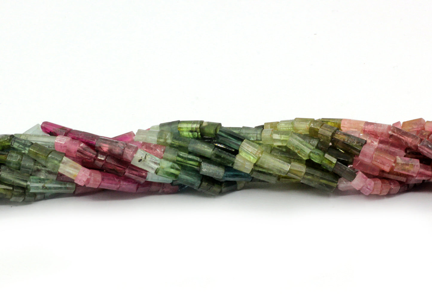 Tourmaline Faceted Tube Beads