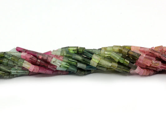 Tourmaline Faceted Tube Beads