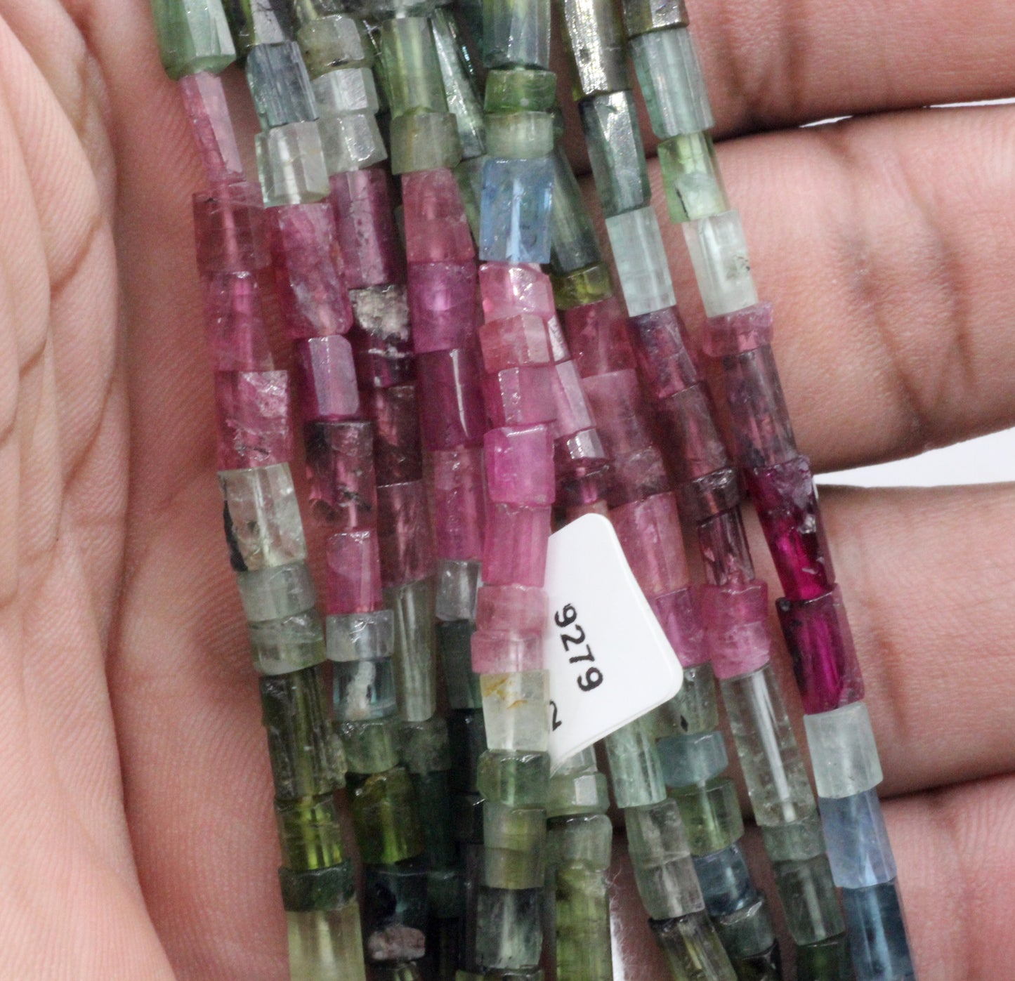 Tourmaline Faceted Tube Beads