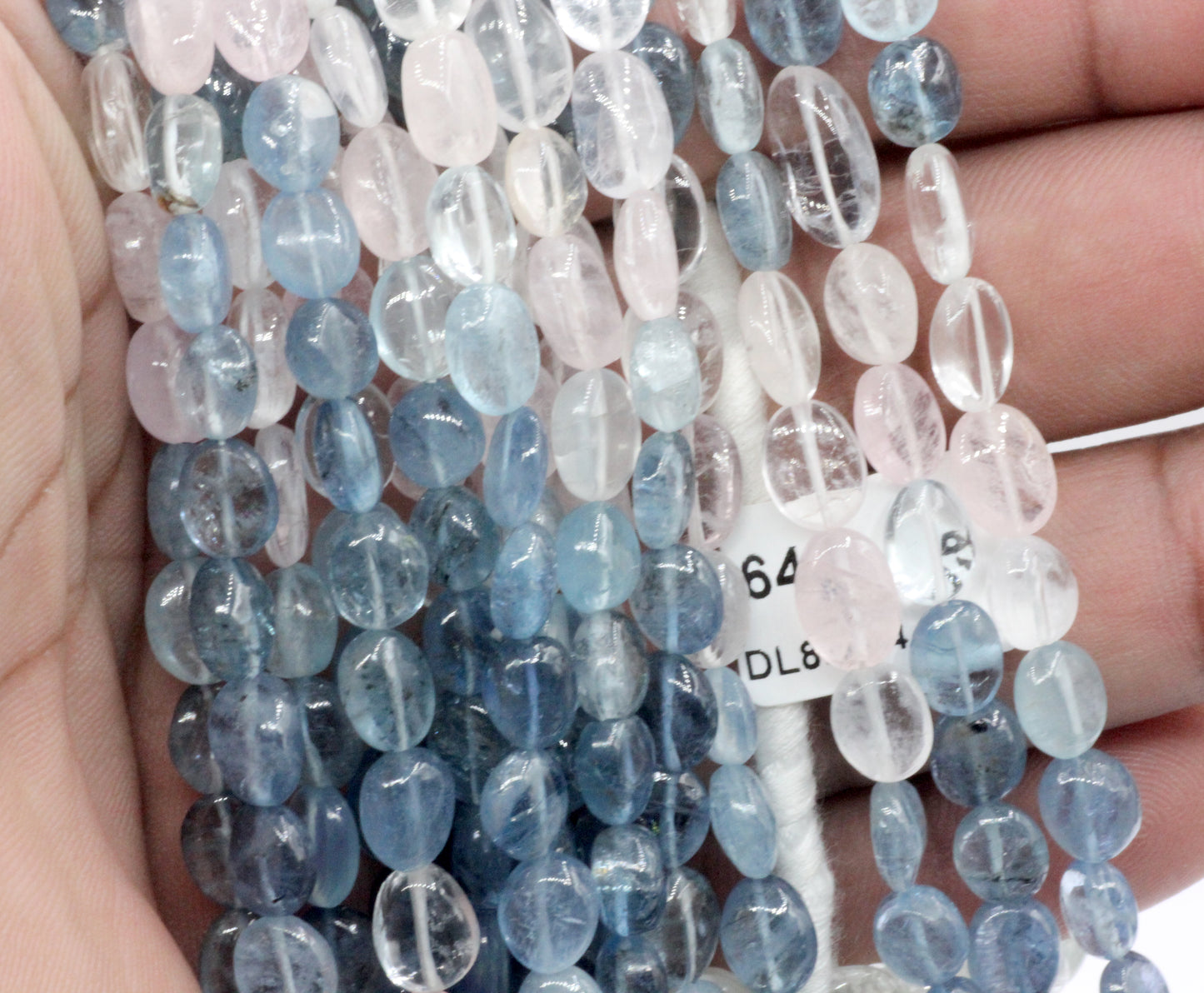 Aquamarine Smooth Oval Beads, Natural Natural