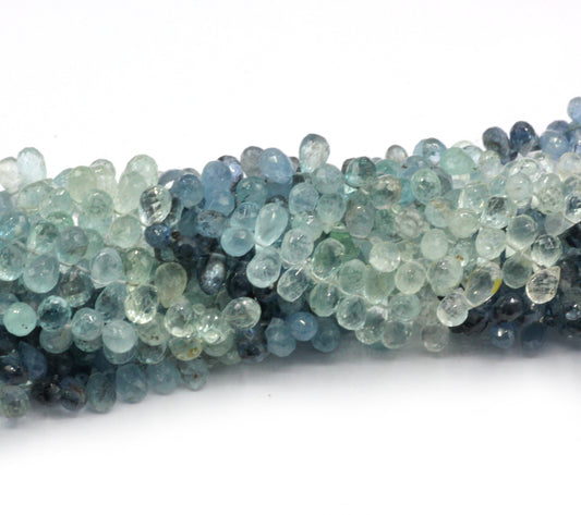 Aquamarine faceted Drop. Size 8x5 mm