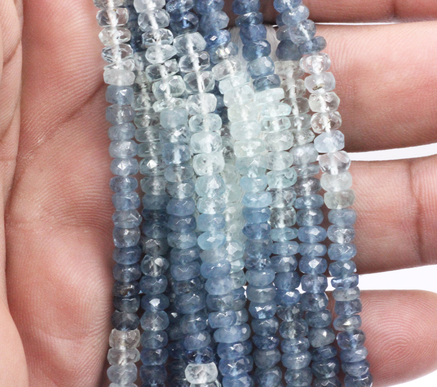 Aquamarine Faceted Beads, Natural Aqumarine